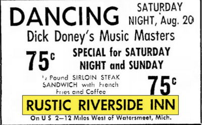 Rustic Riverside Inn - Aug 17 1949 Article (newer photo)